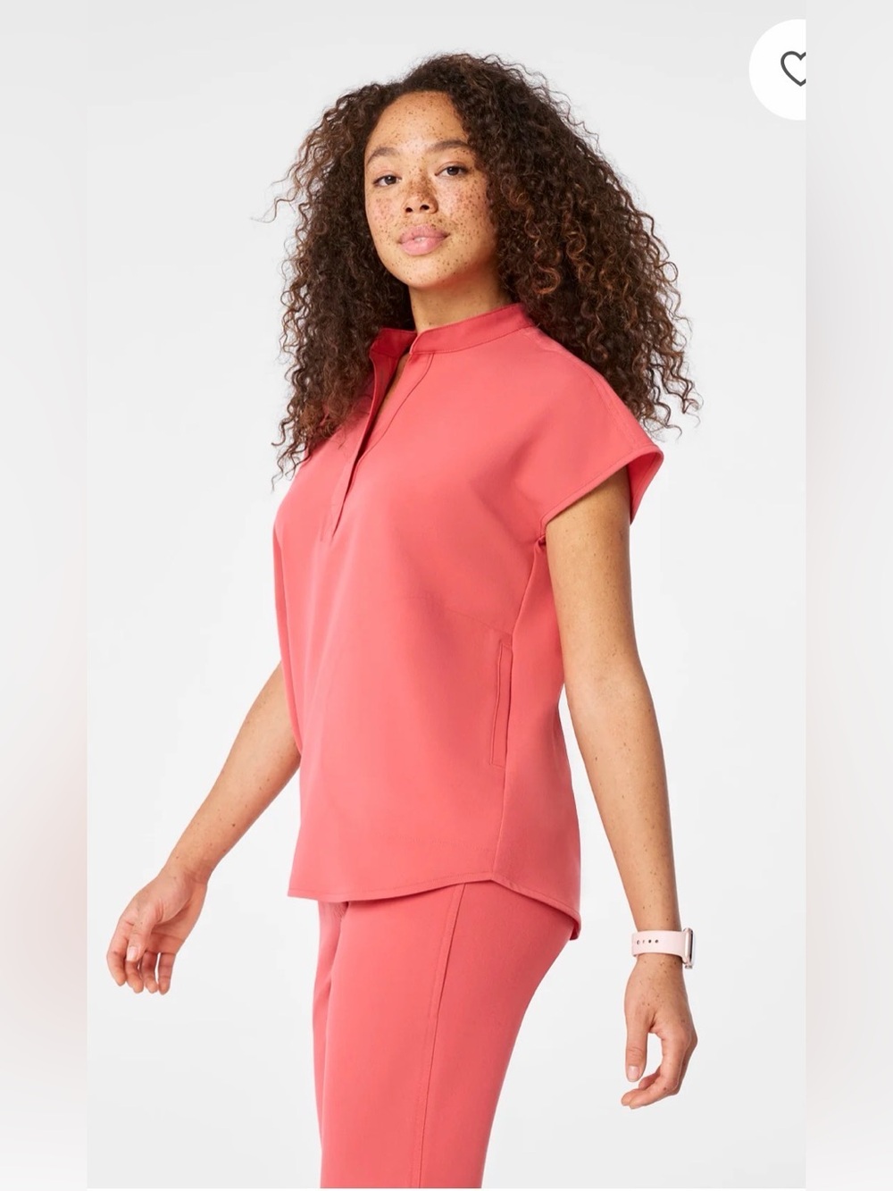 Figs Rafaela Oversized Scrub Top pink new NWT healthcare nurse medical
